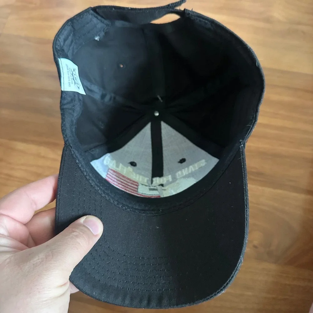 CSI Quality Headwear Black Stand For The Flag Take A Knee Fallen Embroidered Cap
